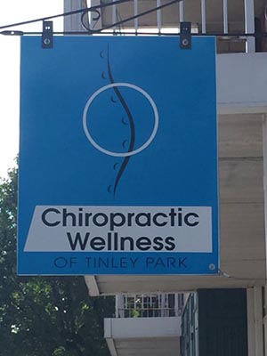 Street signage at Chiropractic Wellness of Tinley Park